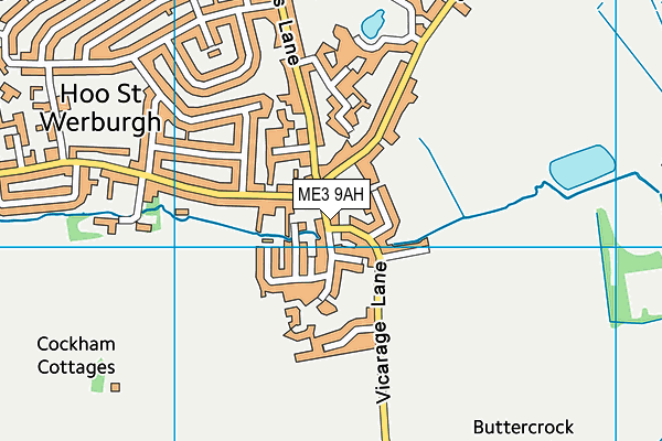 ME3 9AH map - OS VectorMap District (Ordnance Survey)