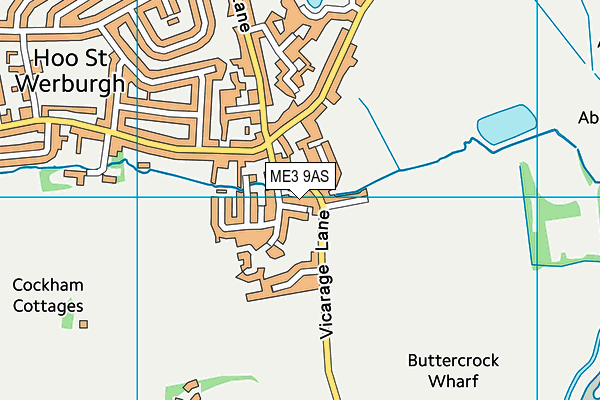 ME3 9AS map - OS VectorMap District (Ordnance Survey)