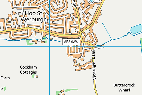 ME3 9AW map - OS VectorMap District (Ordnance Survey)