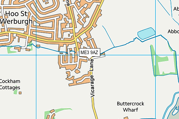 ME3 9AZ map - OS VectorMap District (Ordnance Survey)