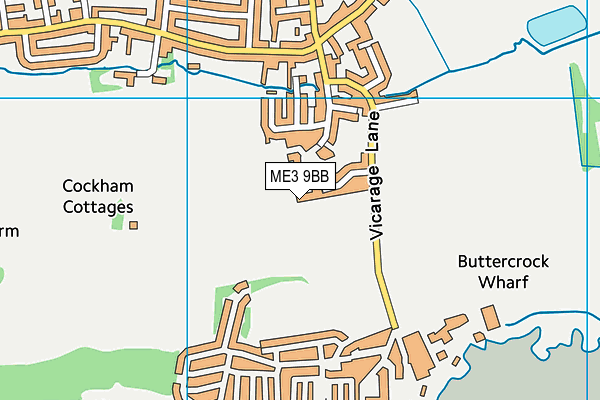 ME3 9BB map - OS VectorMap District (Ordnance Survey)