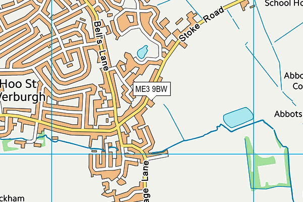 ME3 9BW map - OS VectorMap District (Ordnance Survey)