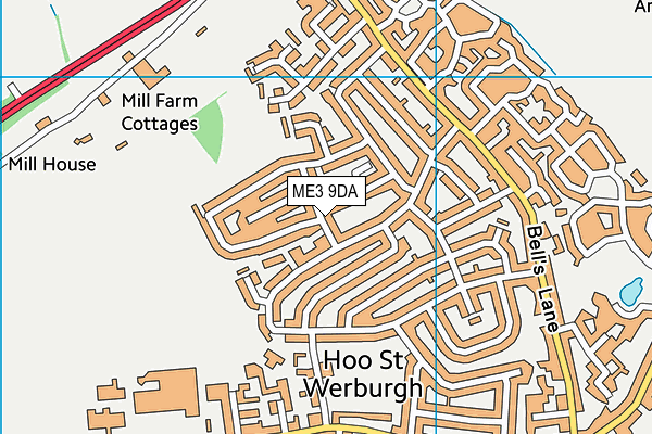 ME3 9DA map - OS VectorMap District (Ordnance Survey)