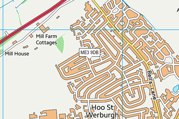 ME3 9DB map - OS VectorMap District (Ordnance Survey)