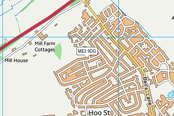 ME3 9DG map - OS VectorMap District (Ordnance Survey)