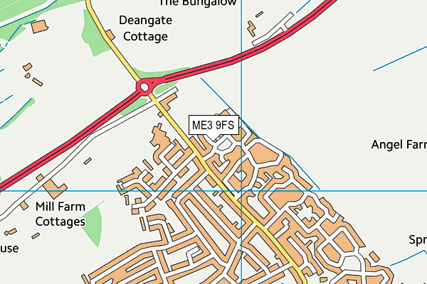 ME3 9FS map - OS VectorMap District (Ordnance Survey)