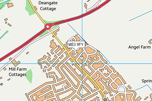 ME3 9FY map - OS VectorMap District (Ordnance Survey)