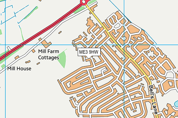 ME3 9HW map - OS VectorMap District (Ordnance Survey)