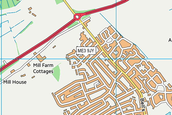 ME3 9JY map - OS VectorMap District (Ordnance Survey)