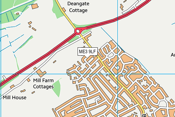 ME3 9LF map - OS VectorMap District (Ordnance Survey)