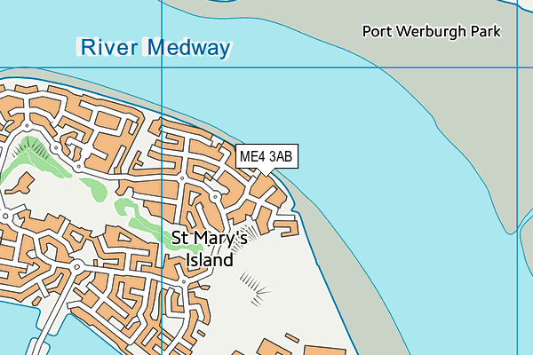 ME4 3AB map - OS VectorMap District (Ordnance Survey)