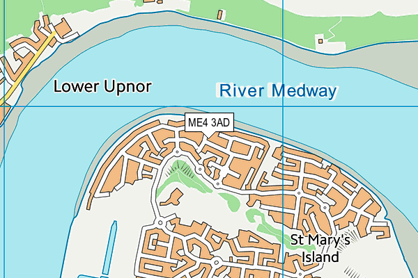 ME4 3AD map - OS VectorMap District (Ordnance Survey)