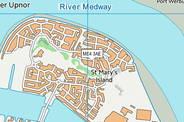ME4 3AE map - OS VectorMap District (Ordnance Survey)