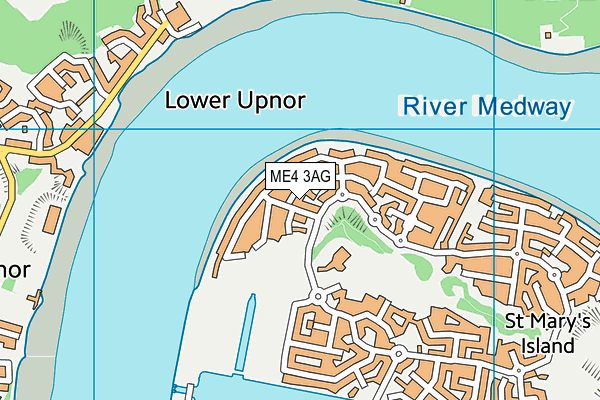 ME4 3AG map - OS VectorMap District (Ordnance Survey)