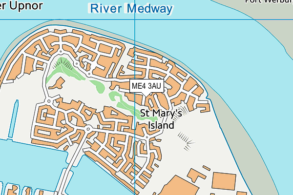 ME4 3AU map - OS VectorMap District (Ordnance Survey)