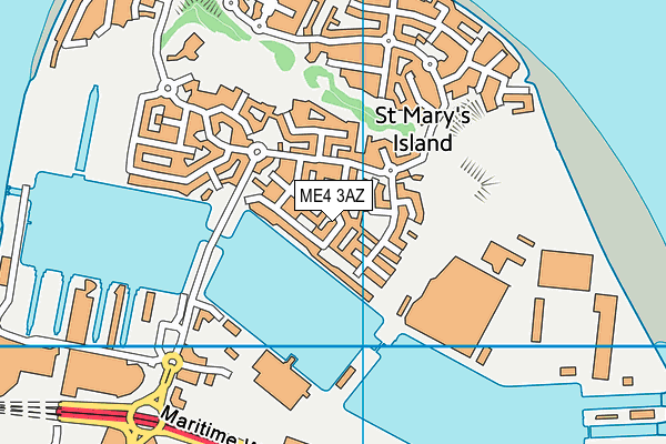ME4 3AZ map - OS VectorMap District (Ordnance Survey)