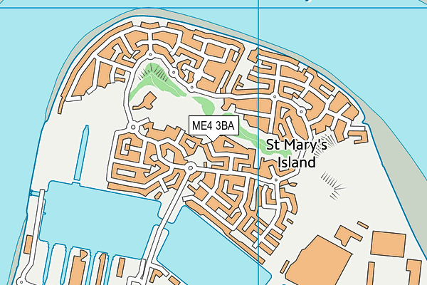 ME4 3BA map - OS VectorMap District (Ordnance Survey)