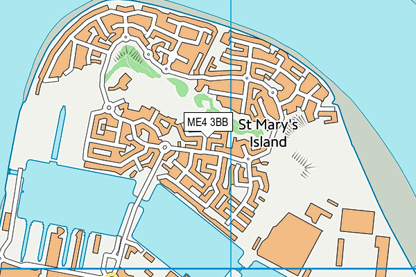 ME4 3BB map - OS VectorMap District (Ordnance Survey)