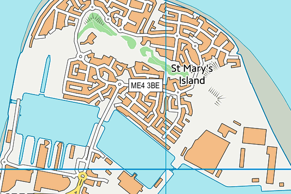 ME4 3BE map - OS VectorMap District (Ordnance Survey)