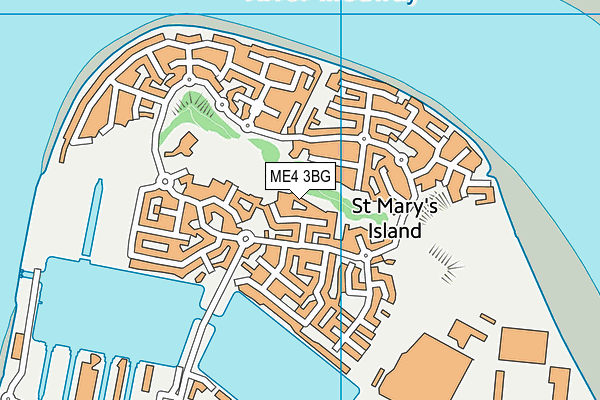 ME4 3BG map - OS VectorMap District (Ordnance Survey)