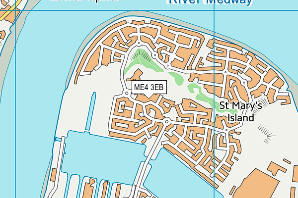 ME4 3EB map - OS VectorMap District (Ordnance Survey)