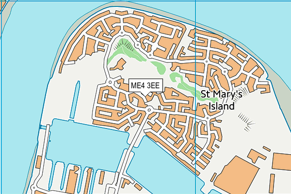 ME4 3EE map - OS VectorMap District (Ordnance Survey)