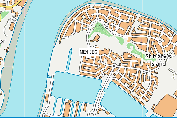 ME4 3EG map - OS VectorMap District (Ordnance Survey)