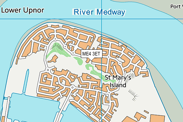 ME4 3ET map - OS VectorMap District (Ordnance Survey)