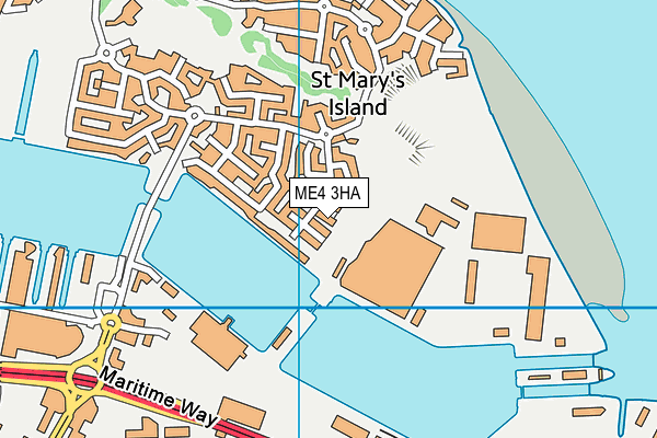 ME4 3HA map - OS VectorMap District (Ordnance Survey)
