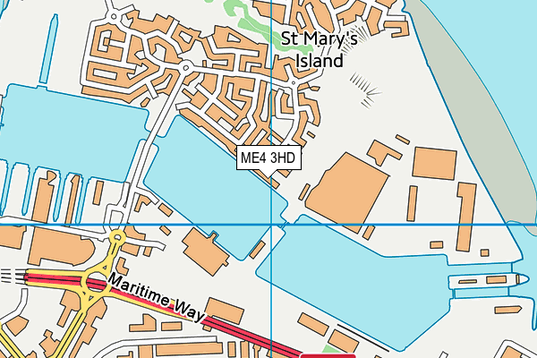 ME4 3HD map - OS VectorMap District (Ordnance Survey)