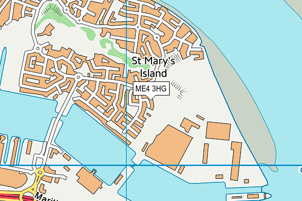 ME4 3HG map - OS VectorMap District (Ordnance Survey)