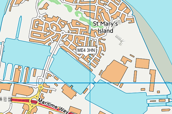 ME4 3HN map - OS VectorMap District (Ordnance Survey)