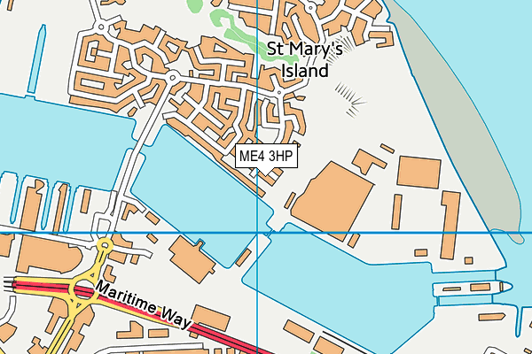 ME4 3HP map - OS VectorMap District (Ordnance Survey)