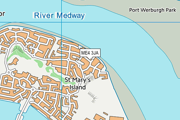 ME4 3JA map - OS VectorMap District (Ordnance Survey)