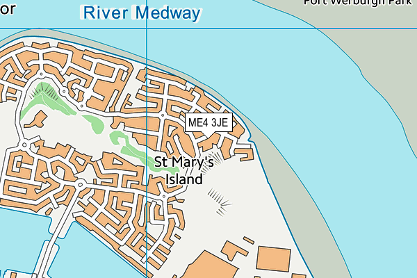 ME4 3JE map - OS VectorMap District (Ordnance Survey)