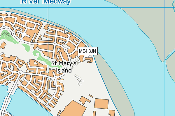 ME4 3JN map - OS VectorMap District (Ordnance Survey)