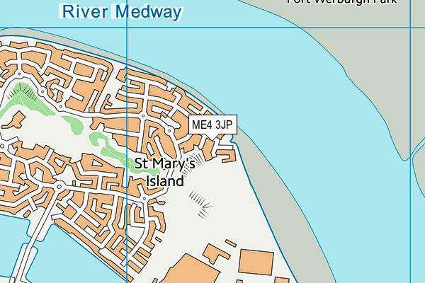 ME4 3JP map - OS VectorMap District (Ordnance Survey)