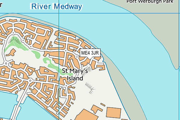 ME4 3JR map - OS VectorMap District (Ordnance Survey)