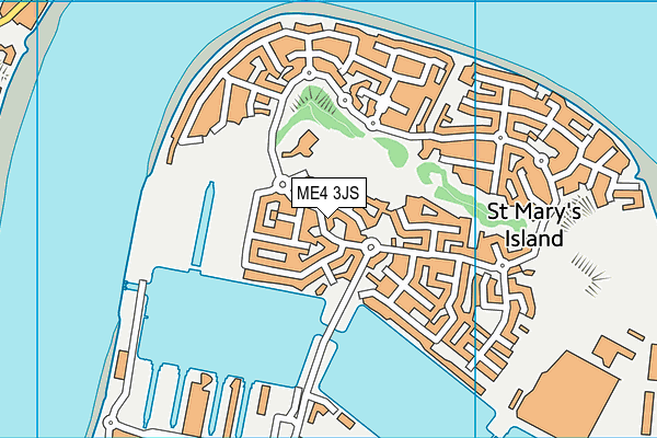 ME4 3JS map - OS VectorMap District (Ordnance Survey)