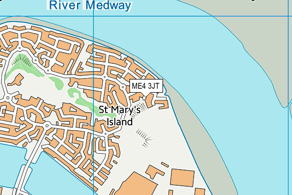 ME4 3JT map - OS VectorMap District (Ordnance Survey)