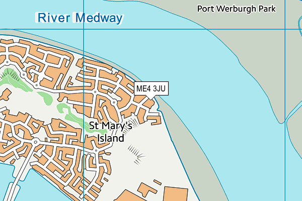 ME4 3JU map - OS VectorMap District (Ordnance Survey)