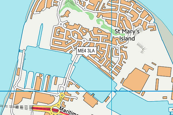 ME4 3LA map - OS VectorMap District (Ordnance Survey)