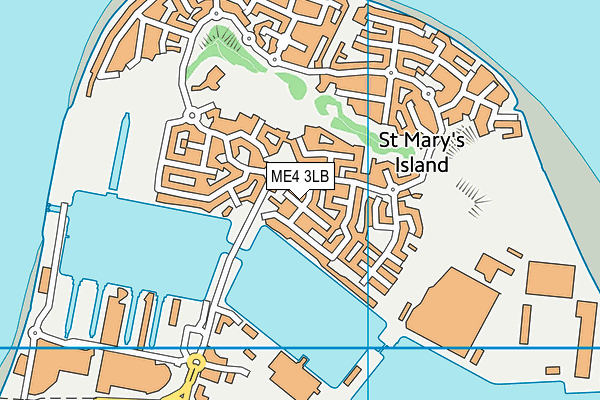 ME4 3LB map - OS VectorMap District (Ordnance Survey)