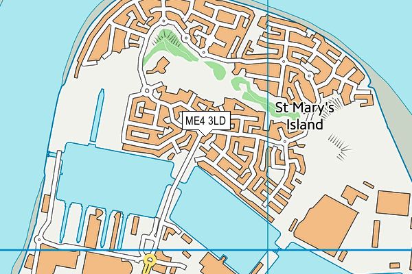 ME4 3LD map - OS VectorMap District (Ordnance Survey)