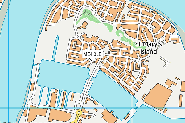 ME4 3LE map - OS VectorMap District (Ordnance Survey)