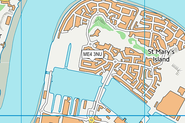 ME4 3NU map - OS VectorMap District (Ordnance Survey)