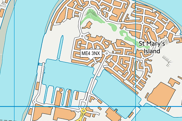 ME4 3NX map - OS VectorMap District (Ordnance Survey)