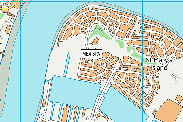 ME4 3PA map - OS VectorMap District (Ordnance Survey)