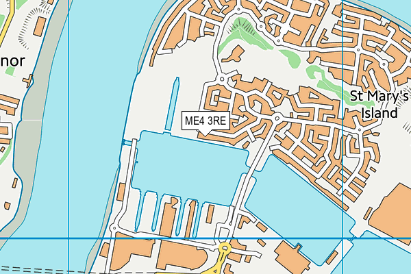 ME4 3RE map - OS VectorMap District (Ordnance Survey)