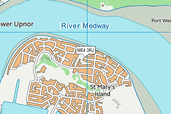 ME4 3RJ map - OS VectorMap District (Ordnance Survey)